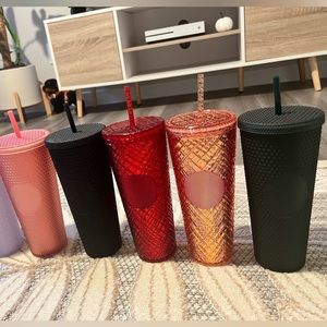 Starbucks tumblers. Sold as a set for $115